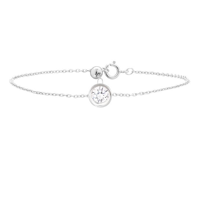 Pulsera Imrak plata y circonita brillante