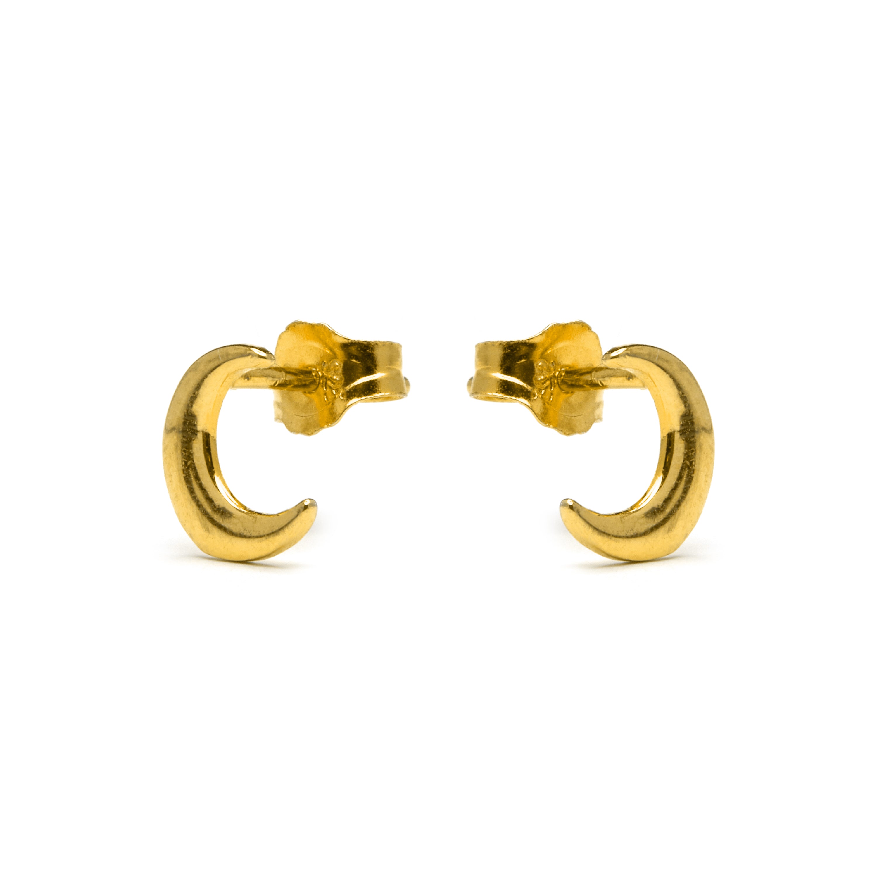 Pendientes Crescent Plata y Oro Ama.