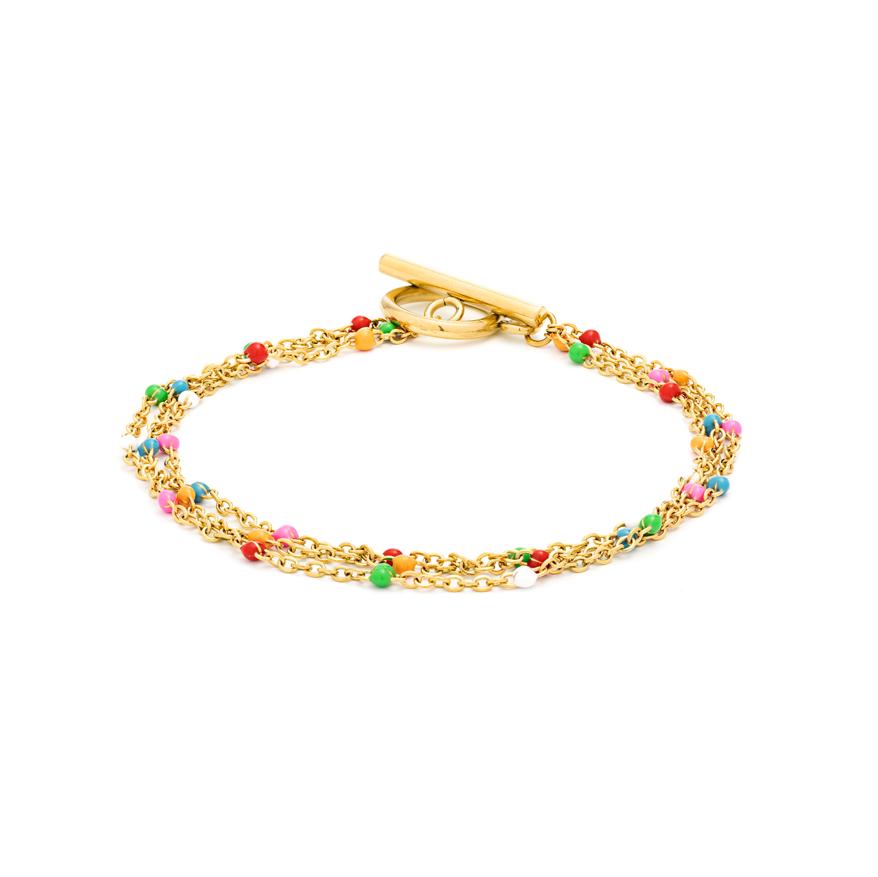 Pulsera Yao acabado oro 18k