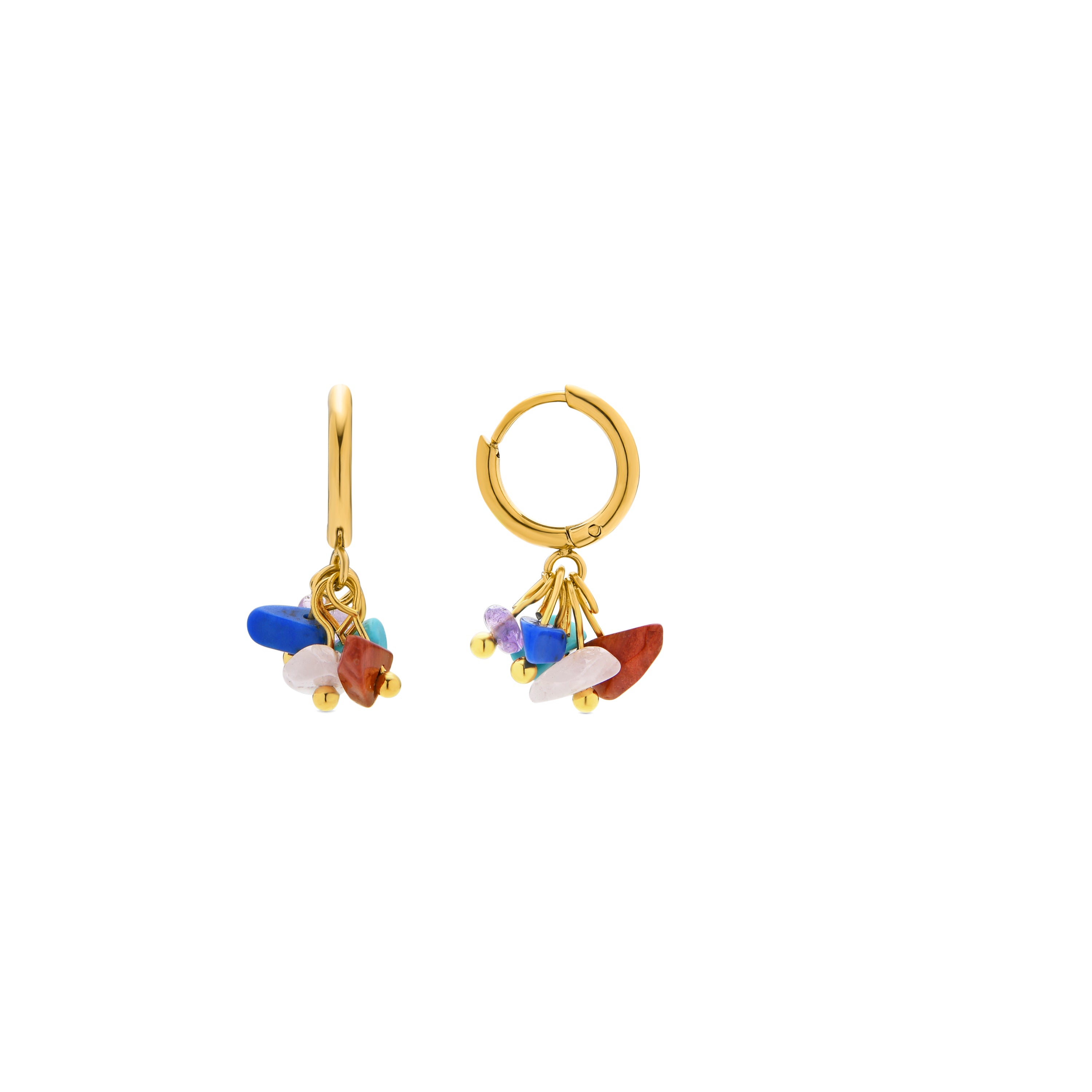 Pendientes Sasin acabado oro 18k