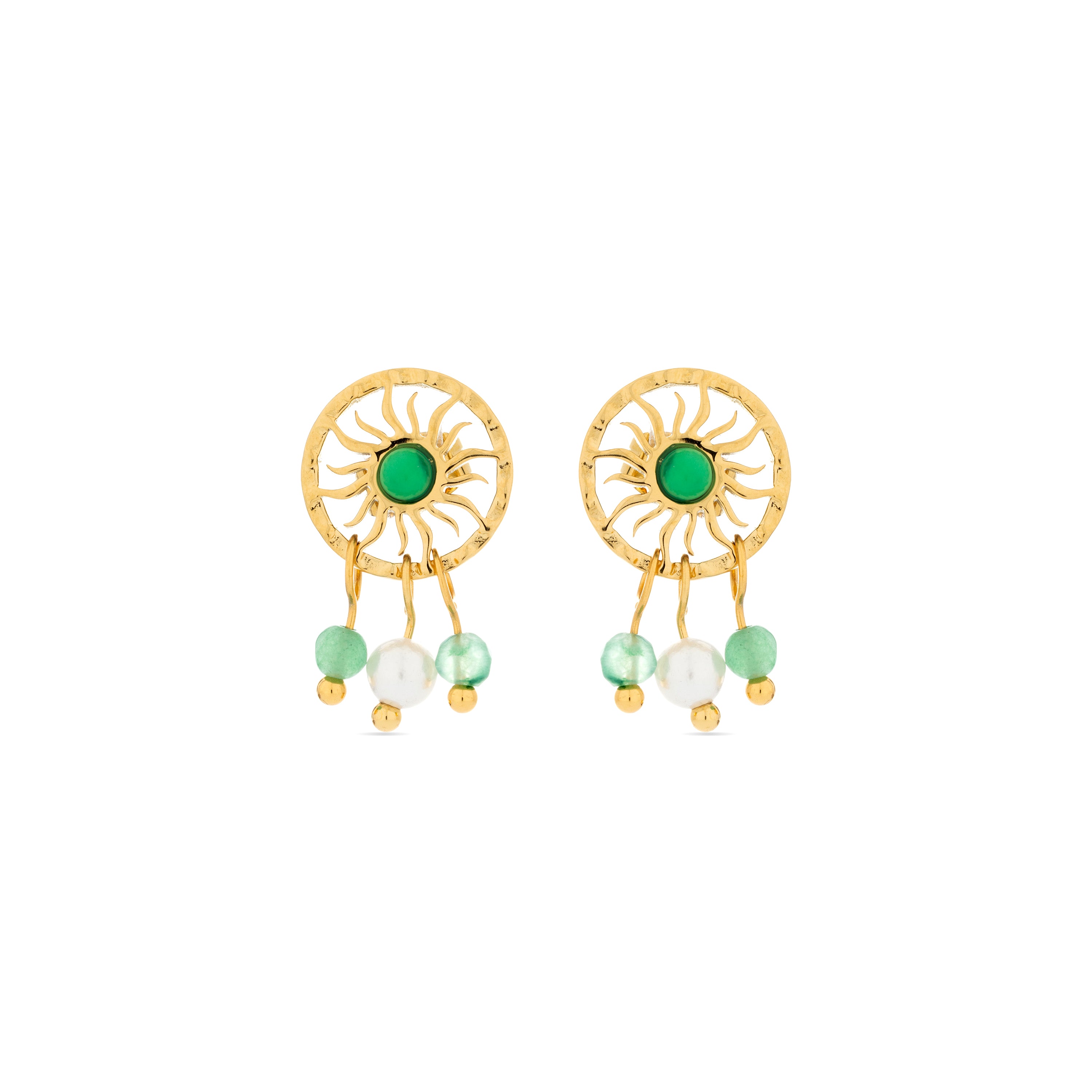 Pendientes Besya acabados oro 18k