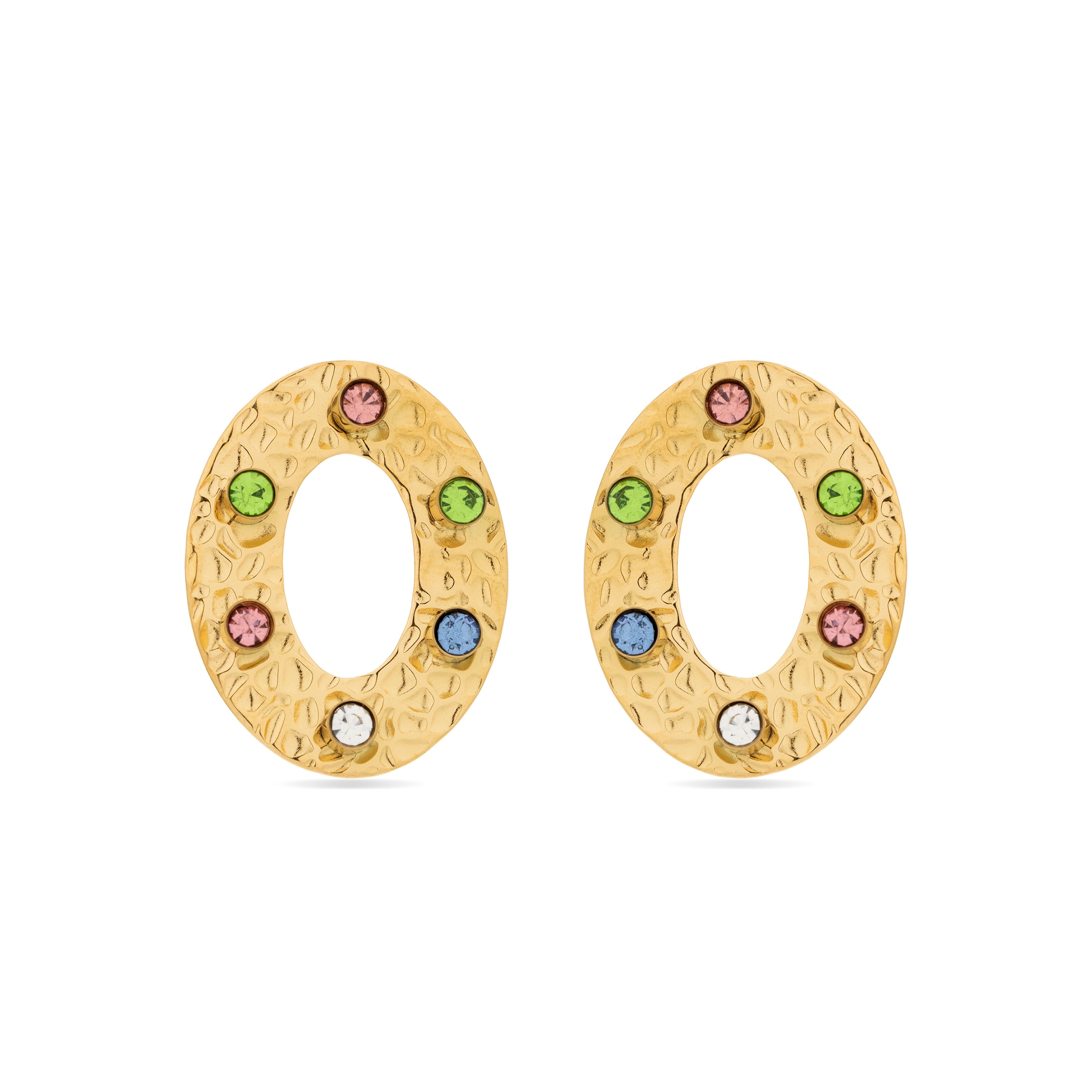 Pendientes Nanful acabados oro 18k