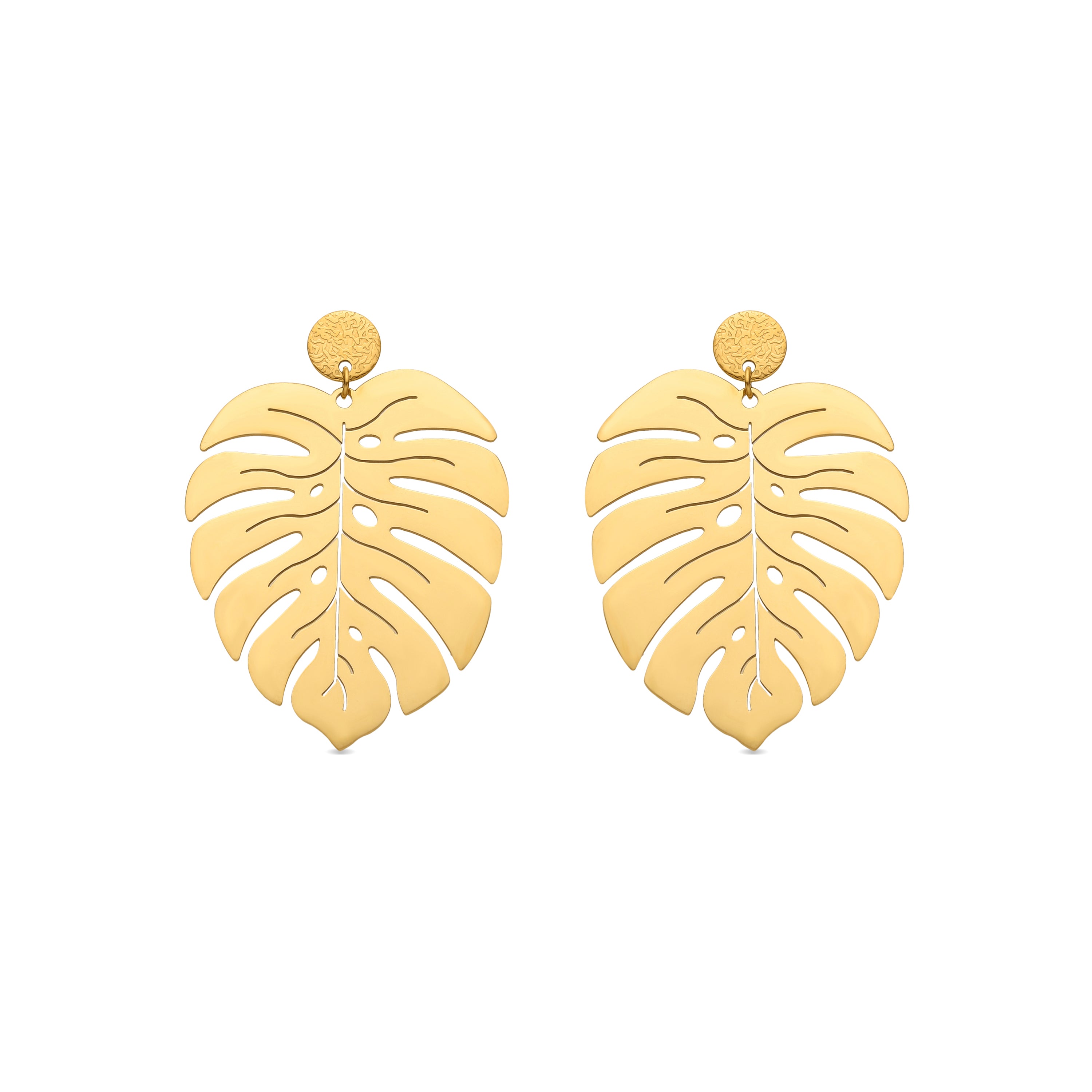 Pendientes Mizay acabado oro 18k