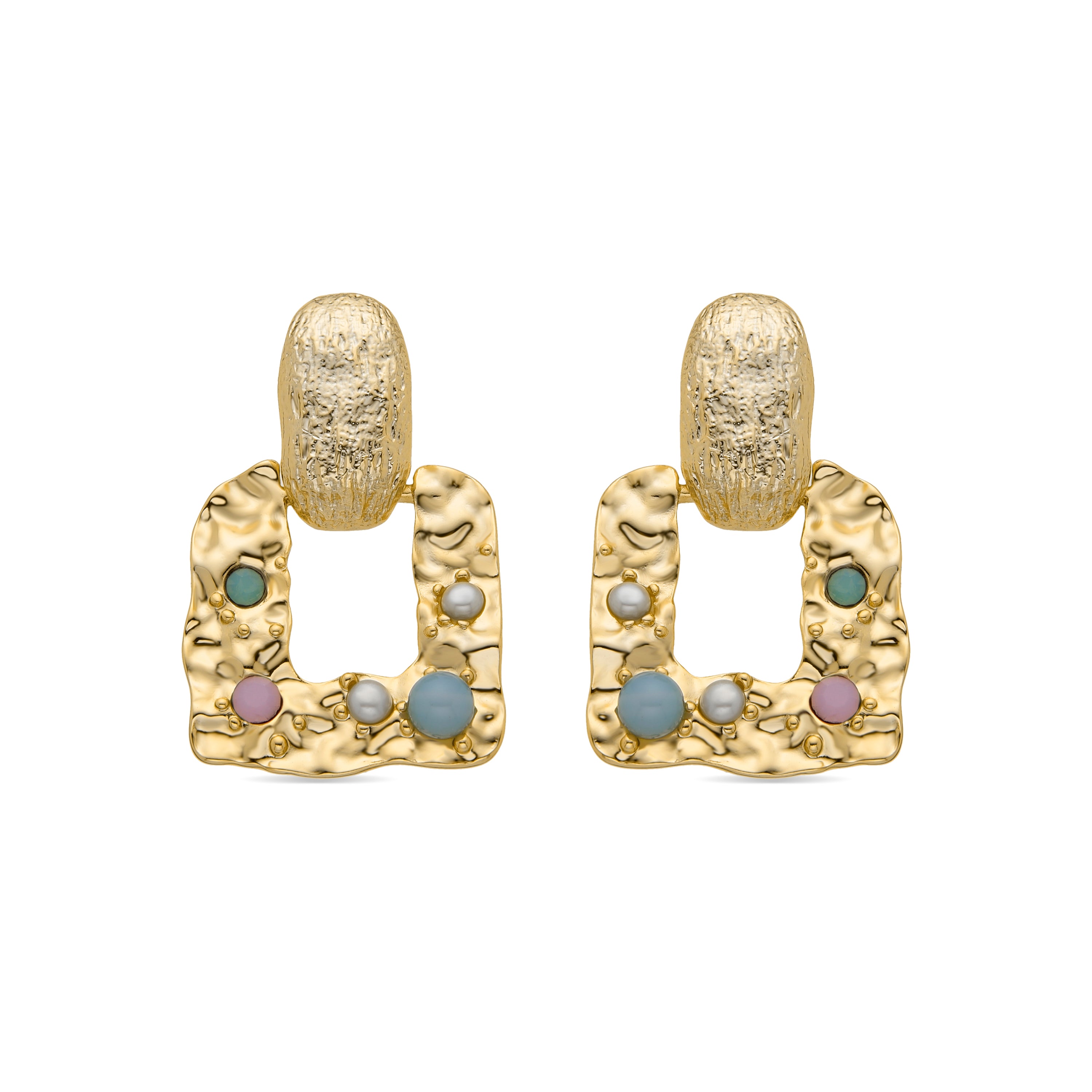 Pendientes Paile acabados en oro amarillo 18k