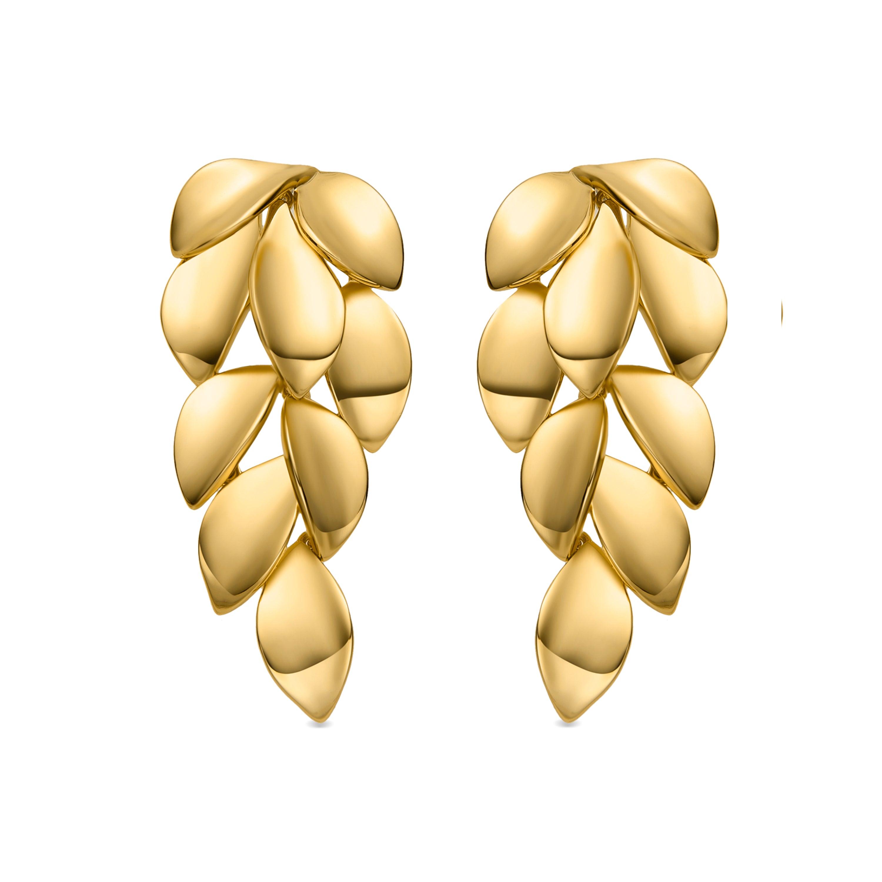 Pendientes Nafir acabado oro 18k