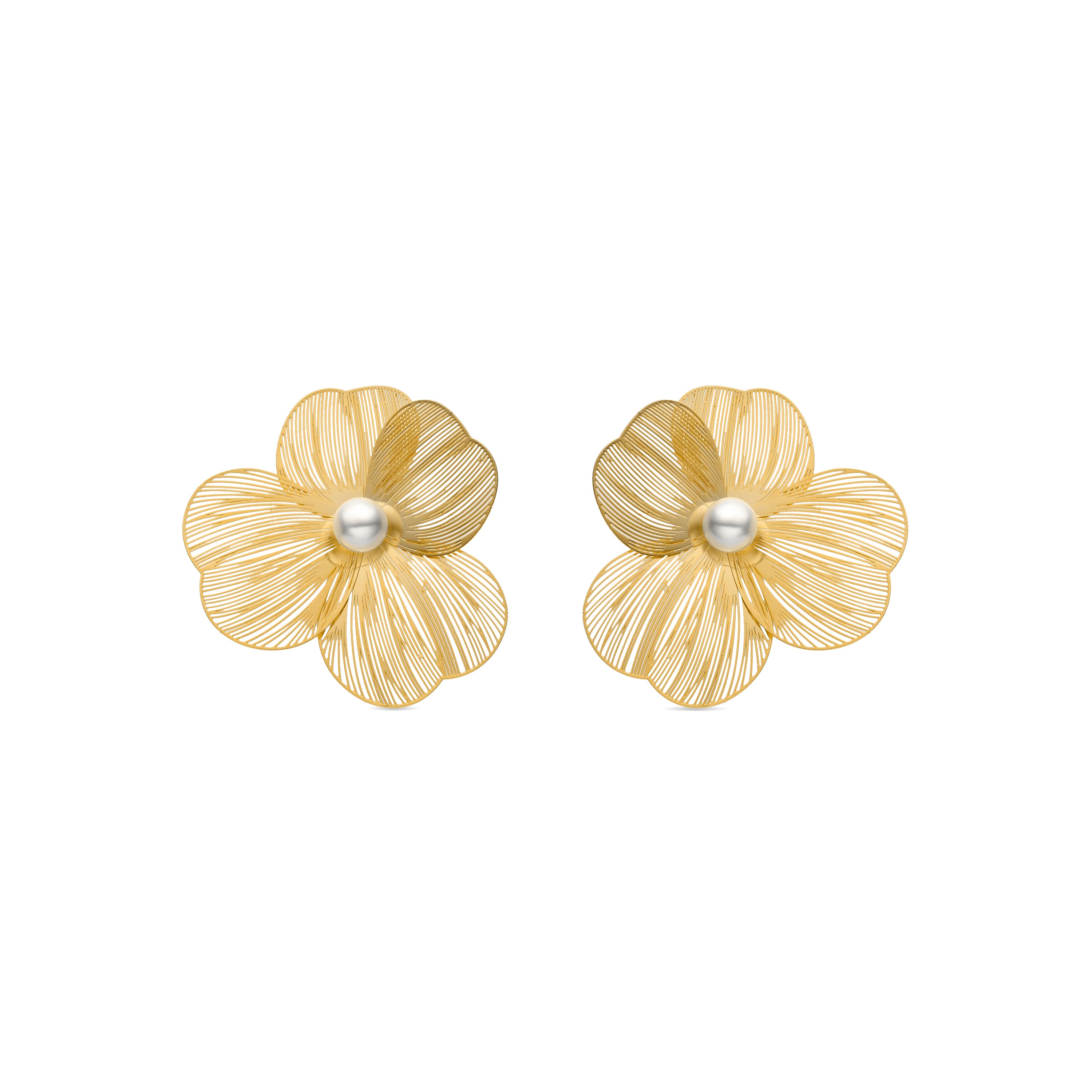 Pendientes Leina acabados en oro amarillo 18k