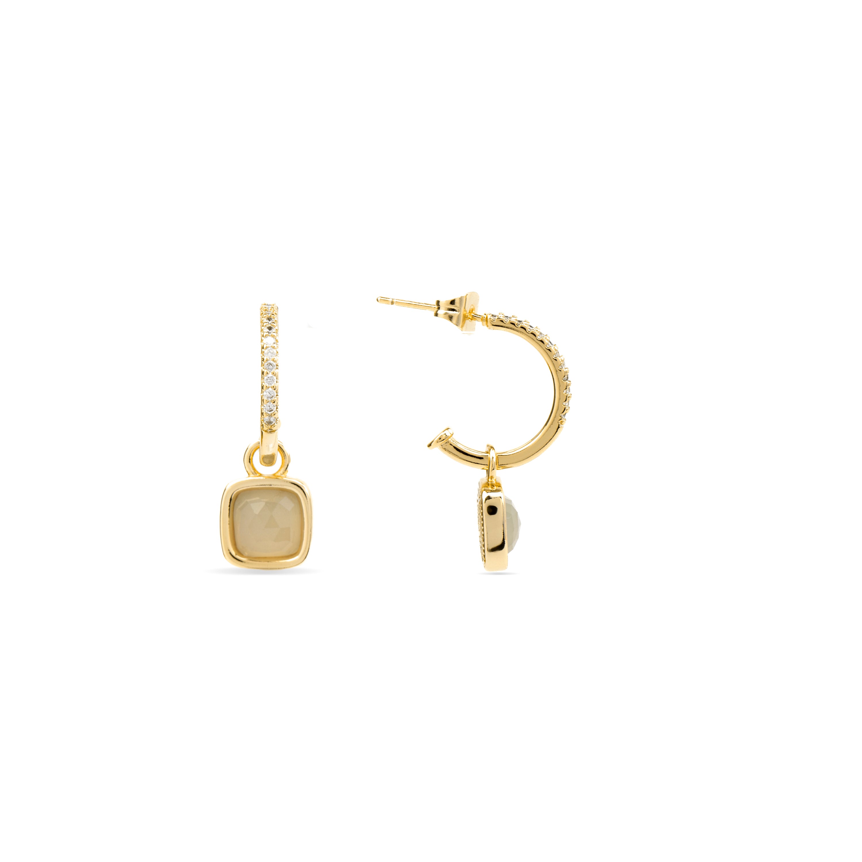 Pendientes Darmix acabado baño Oro 18K