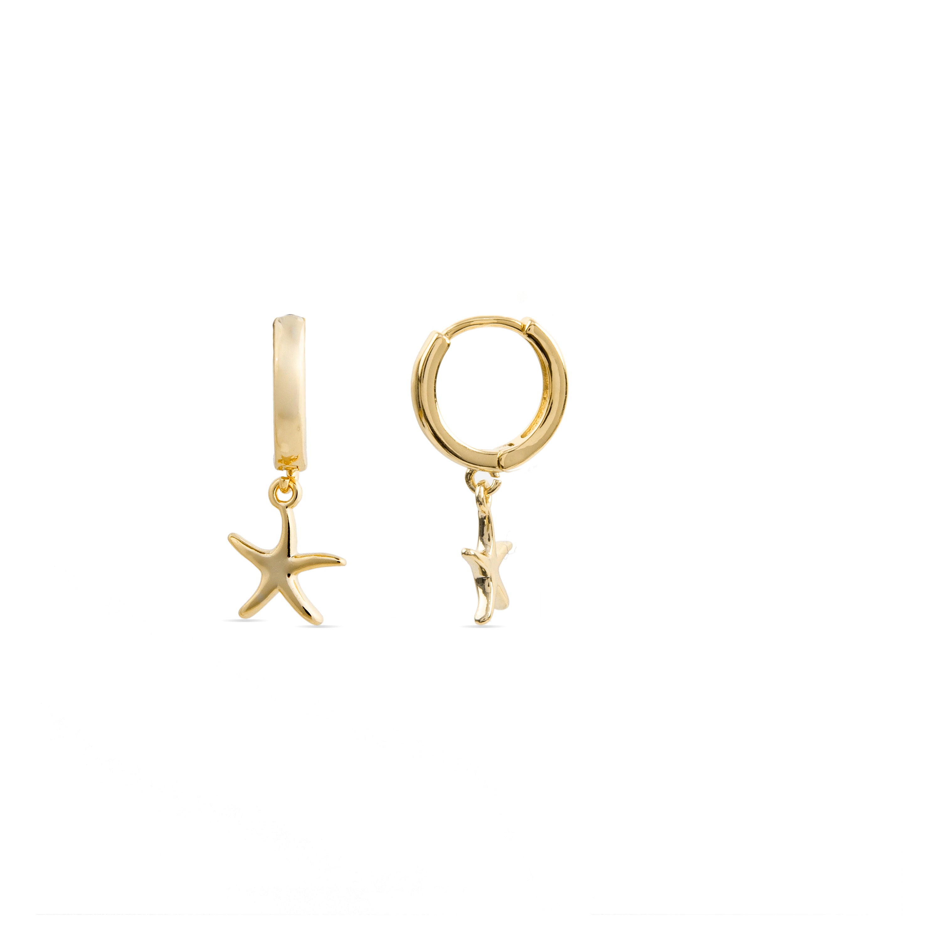 Pendientes Ashir acabados en oro 18k