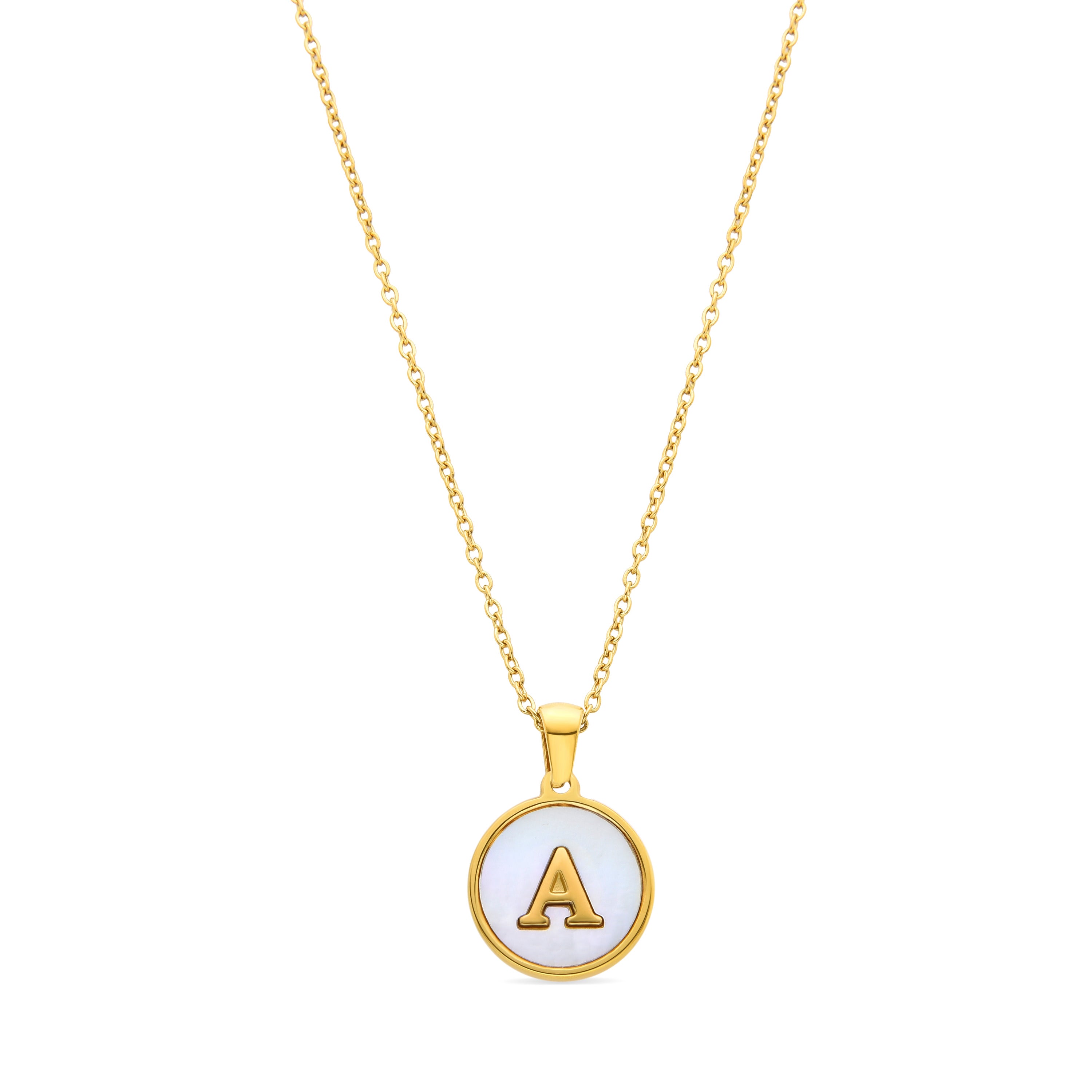 Collar Alphabet acabado baño oro 18K