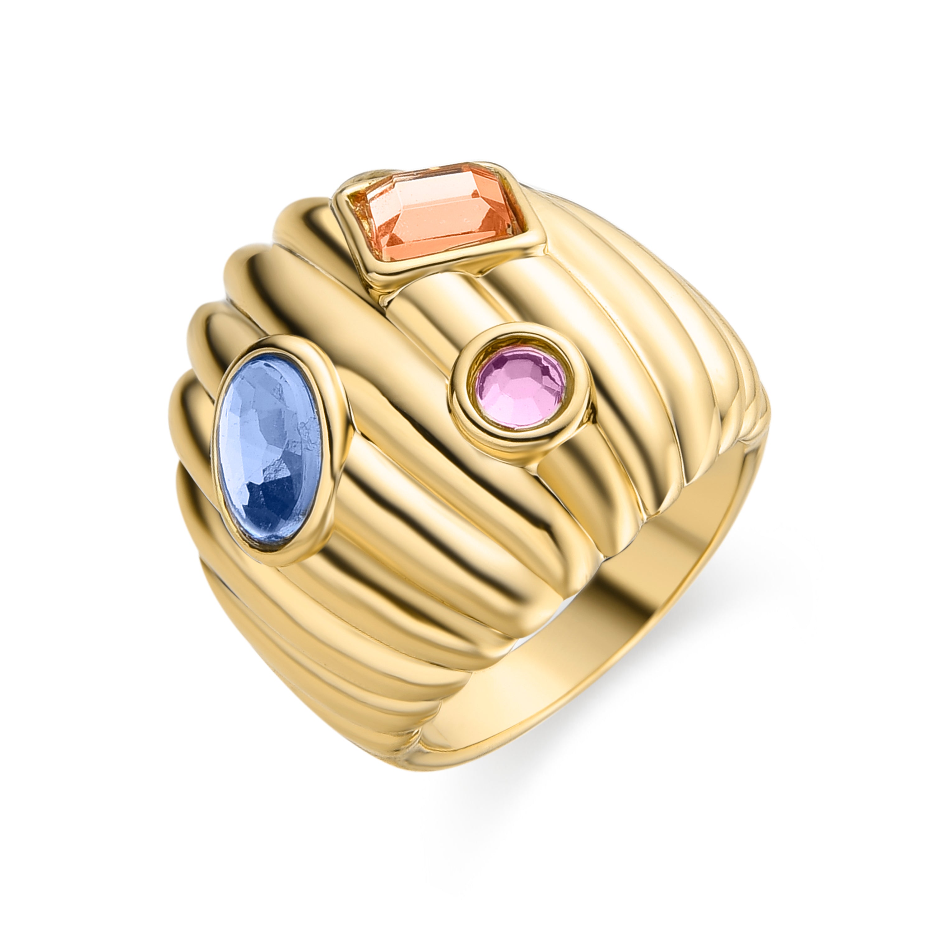 Anillo Wenya acabado oro 18k