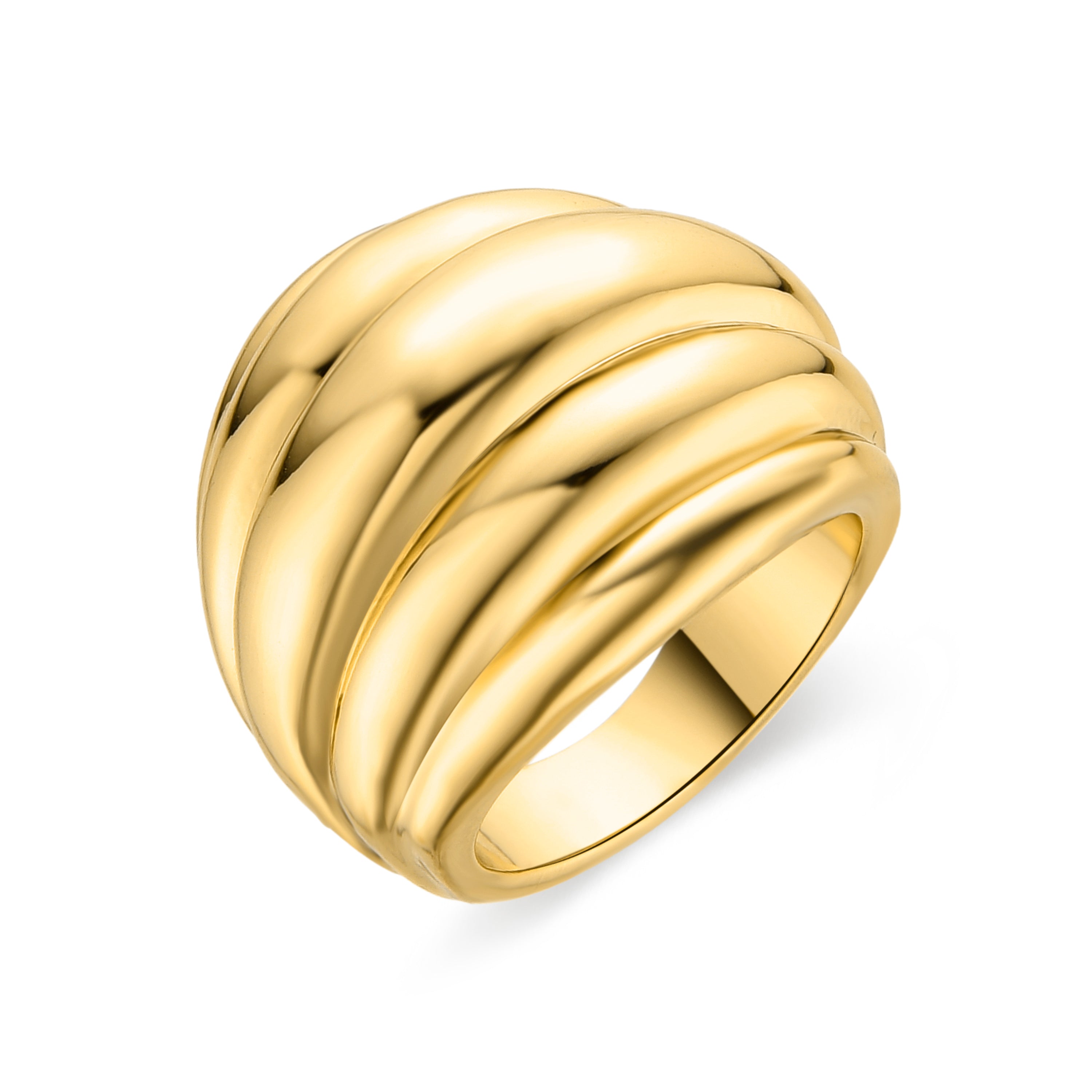 Anillo Abalt acabado en oro amarillo 18k