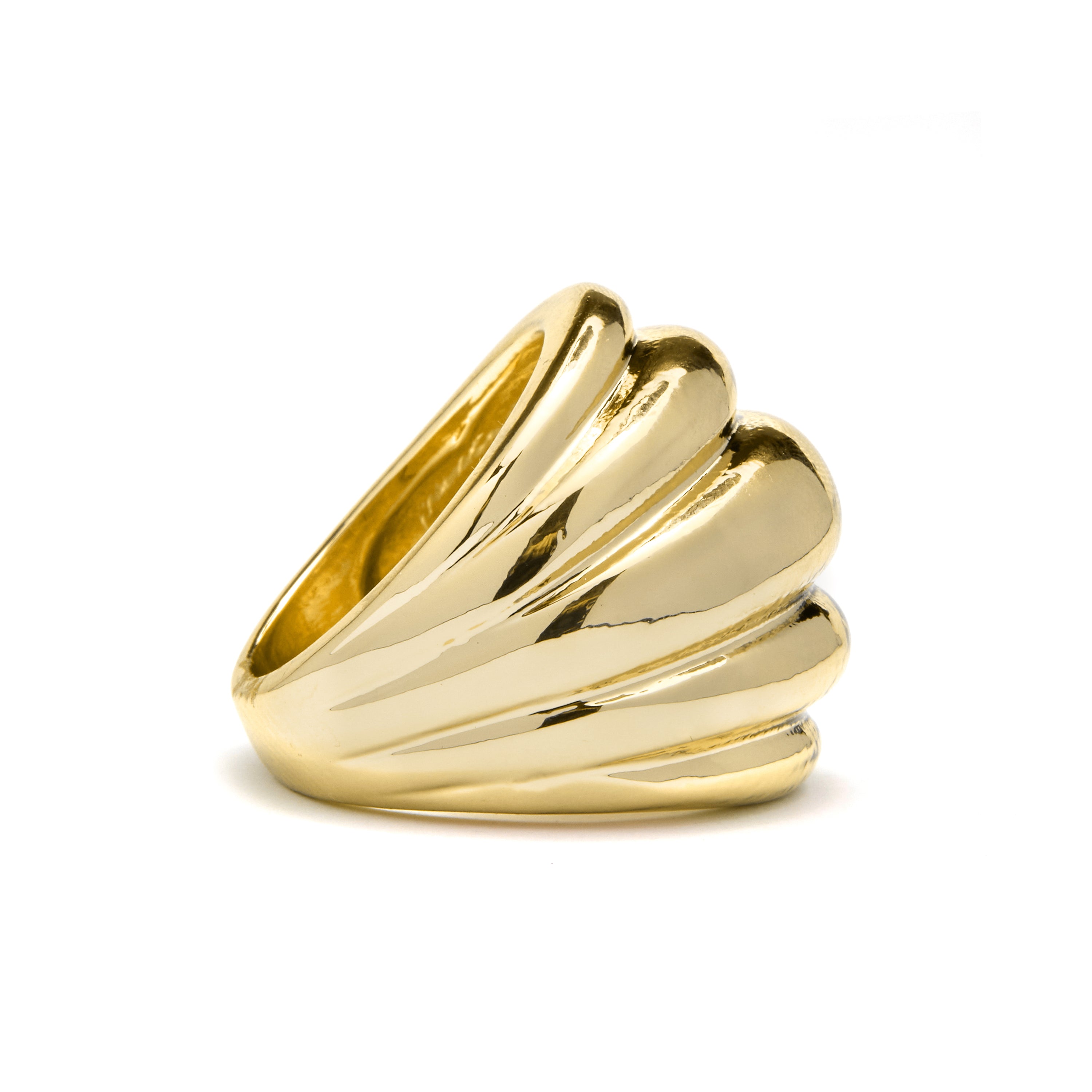 Anillo Abalt acabado en oro amarillo 18k