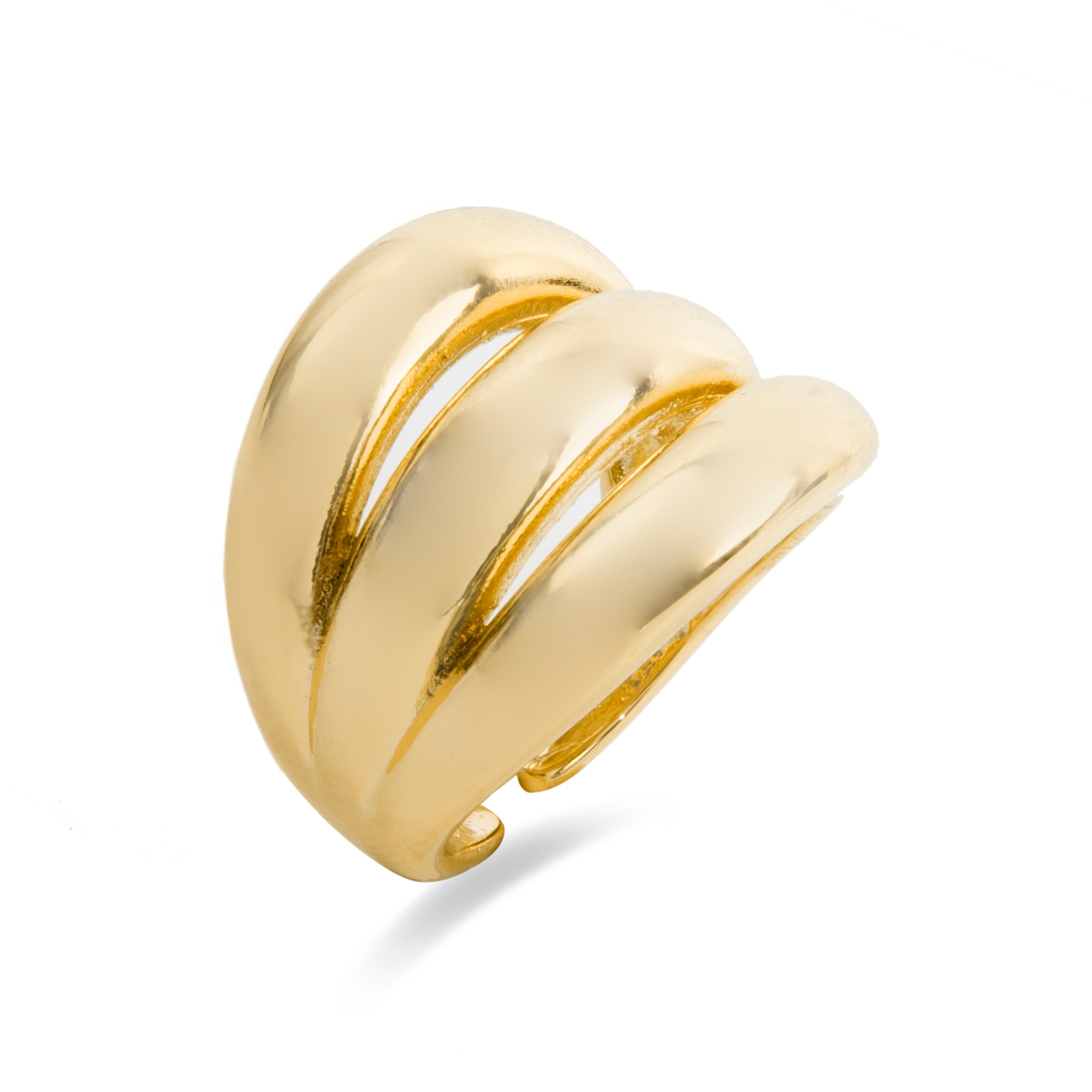 Anillo Ulayu acabado oro amarillo 18k