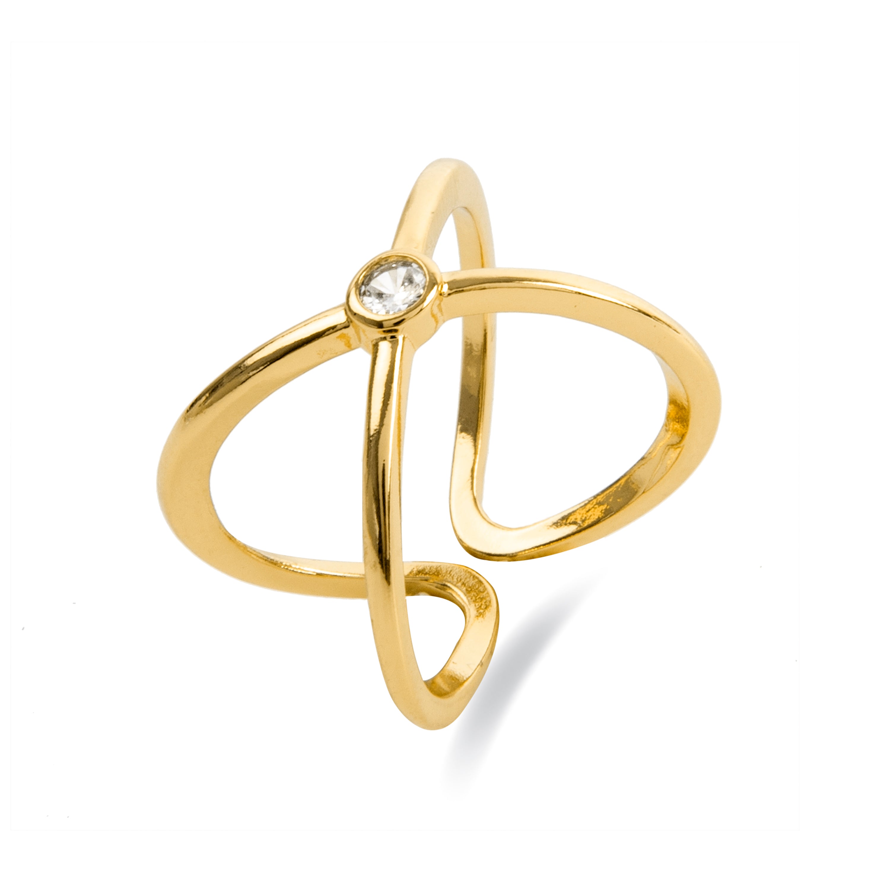 Anillo Rai acabado oro amarillo 18k